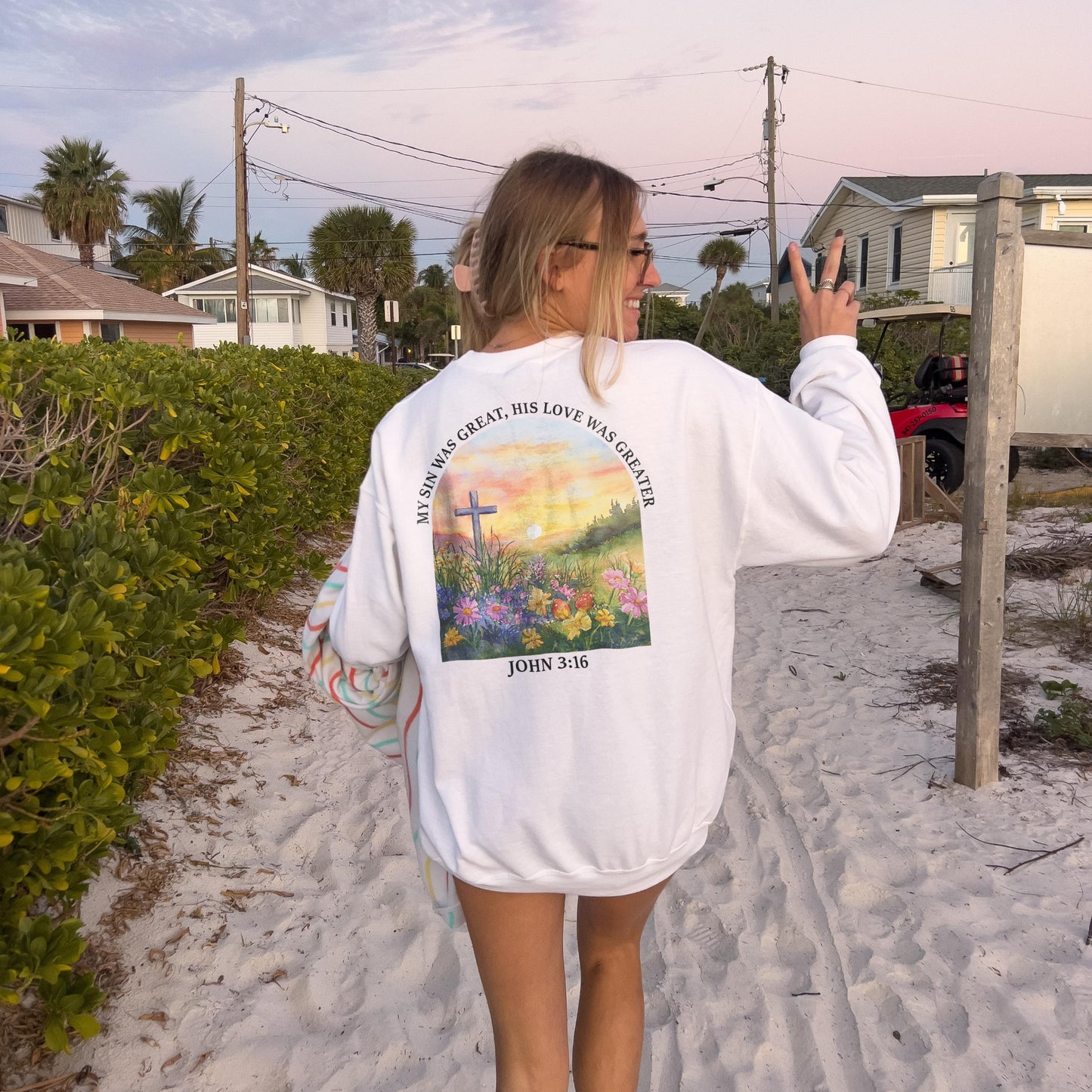 His Love Was Greater Unisex Crewneck